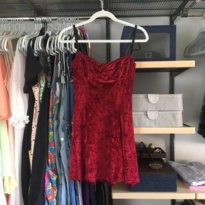 Current Mood Crack That Whip velvet bustier dress!